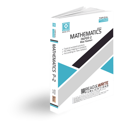 270 Math O Level Paper 2 Topical Worked Solution By Riaz Taunsvi
