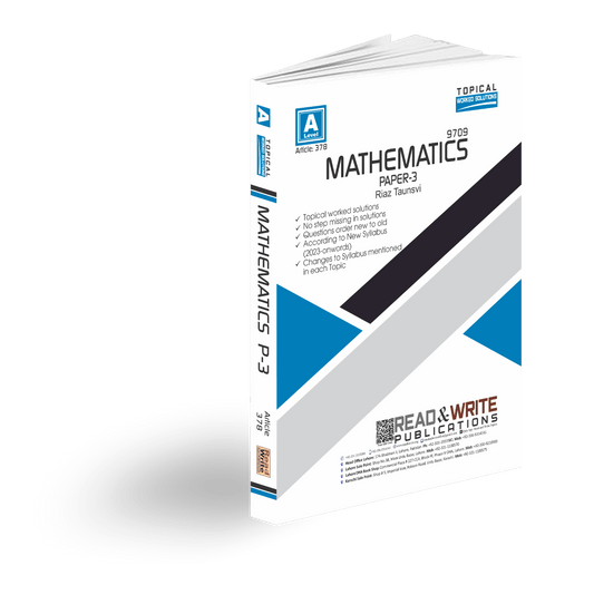 378 Mathematics A Level Paper 3 Topical Worked Solutions