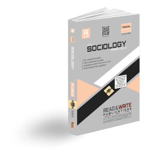 503 Sociology A Level Paper 3 & 4 Topical Past Papers By Editorial Board
