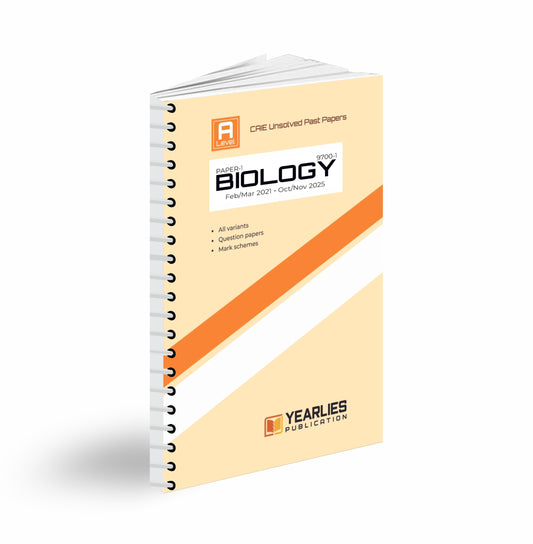 9700-1 Biology A Level Paper 1 Yearly Past Papers (MJ 2021–ON 2025)