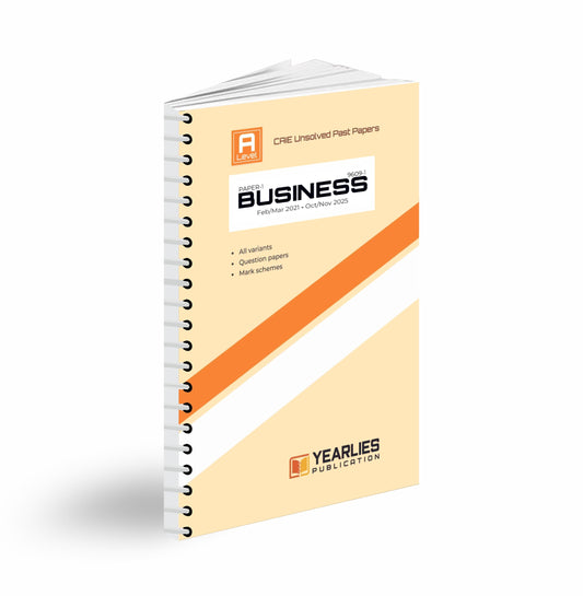 9609-1 Business A Level Paper 1 Yearly Past Papers (MJ 2021–ON 2025)